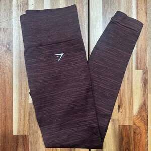 Gymshark Adapt Marl Seamless Leggings in Archive Brown/Cherry Brown